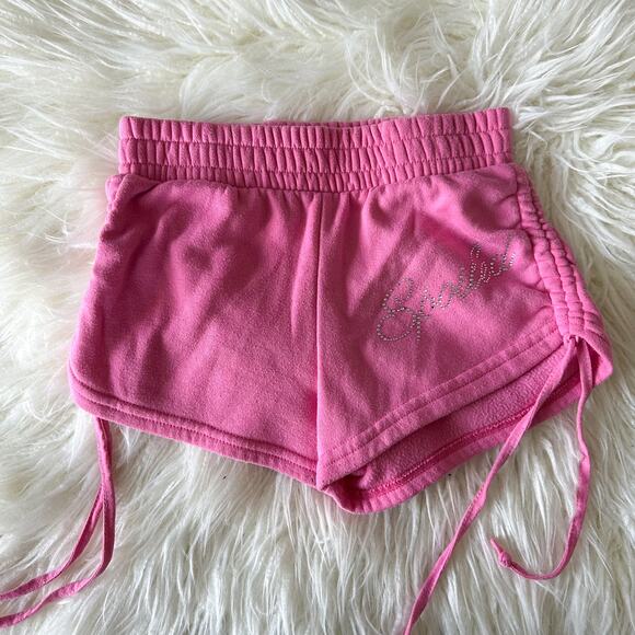 Spoiled Hot Pink Booty Shorts Sweat Tassels Size XS - Picture 1 of 3